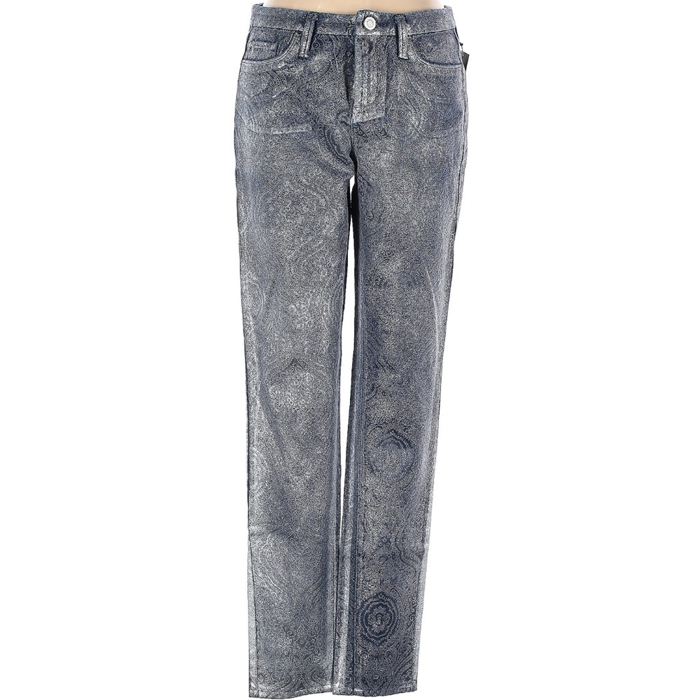 Marché Savoyage Silver Paisley Print Jeans